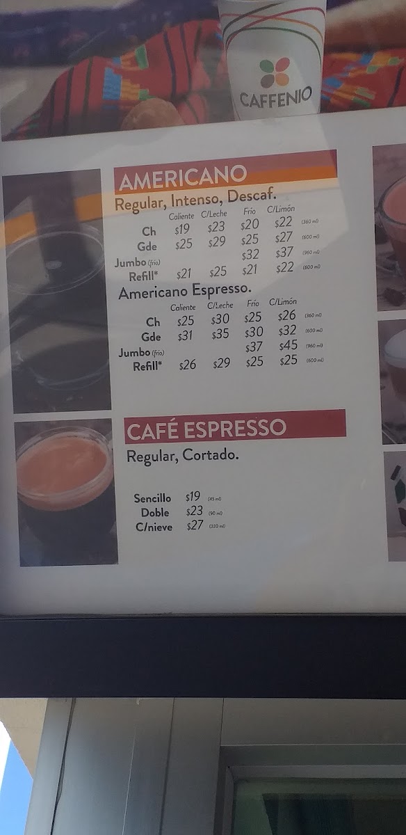 CAFFENIO Militar Menu - Image 3